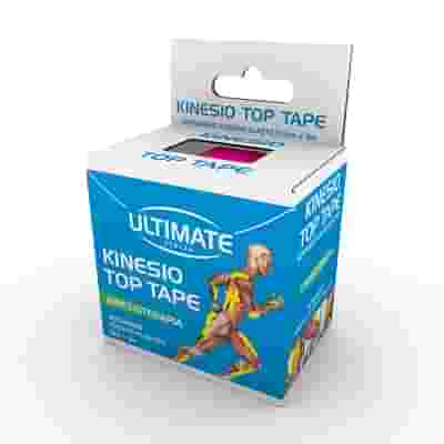 BENDAGGIO ADESIVO ELASTICO ULTIMATE ITALIA KINESIO TOP TAPE FUCSIA 5 CM X 5 M