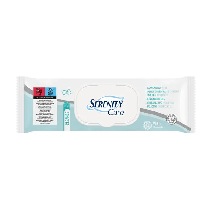 SERENITY CARE SALVIETTE UMIDIFICATE DETERGENTI 63 PEZZI