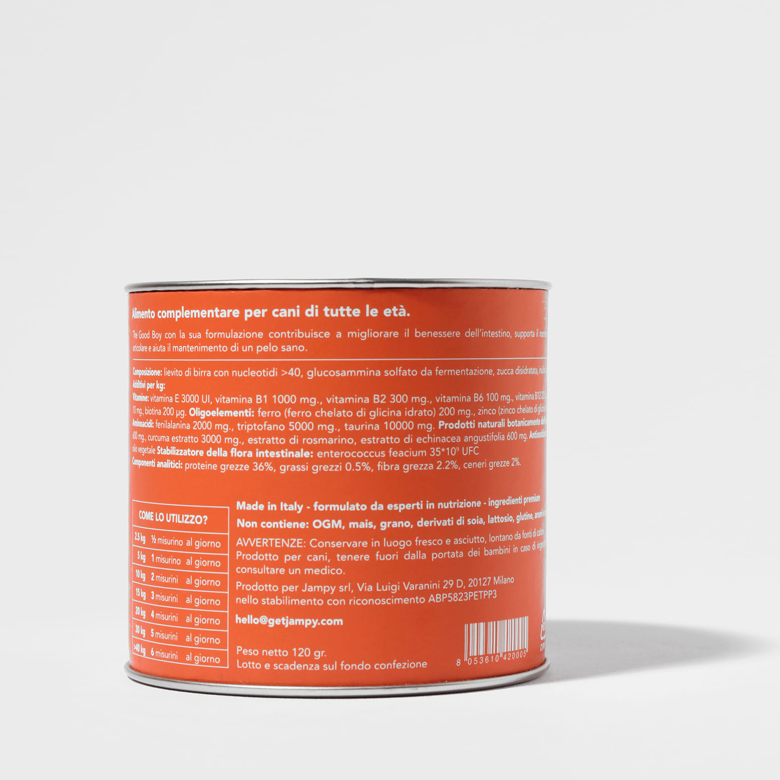 JAMPY MULTIVITAMINICO THE GOOD BOY 120 G