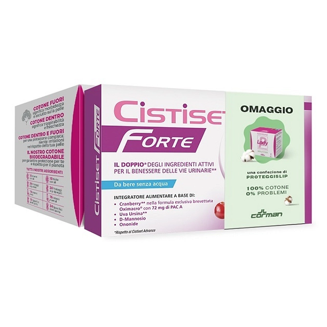 Cistiset Forte 8 Stick + Lady Presteril Proteggislip 100% Cotone In Omaggio