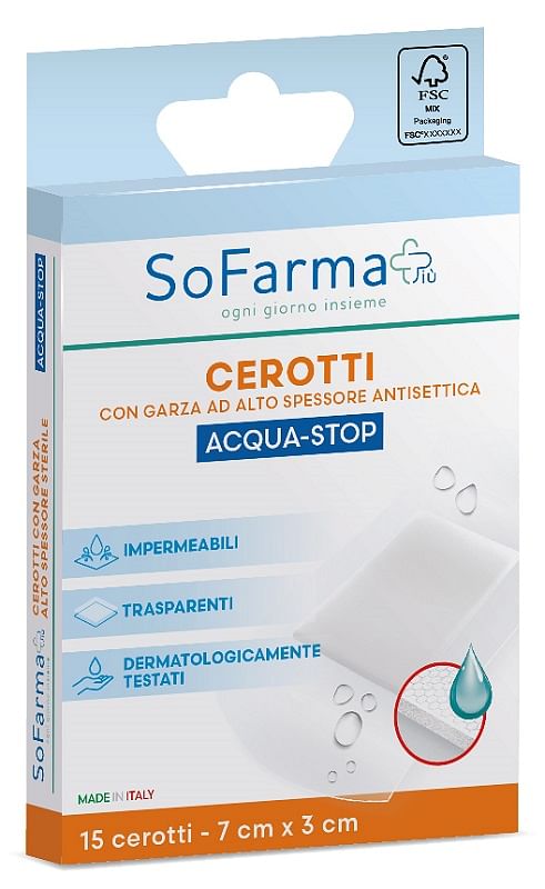 Cerotto Acquastop 7 X3 Cm 15 Pezzi Sofarmapiu'