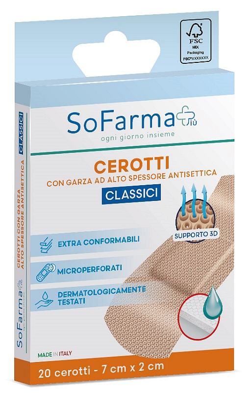 Cerotto Classico 7 X2 Cm 20 Pezzi Sofarmapiu'