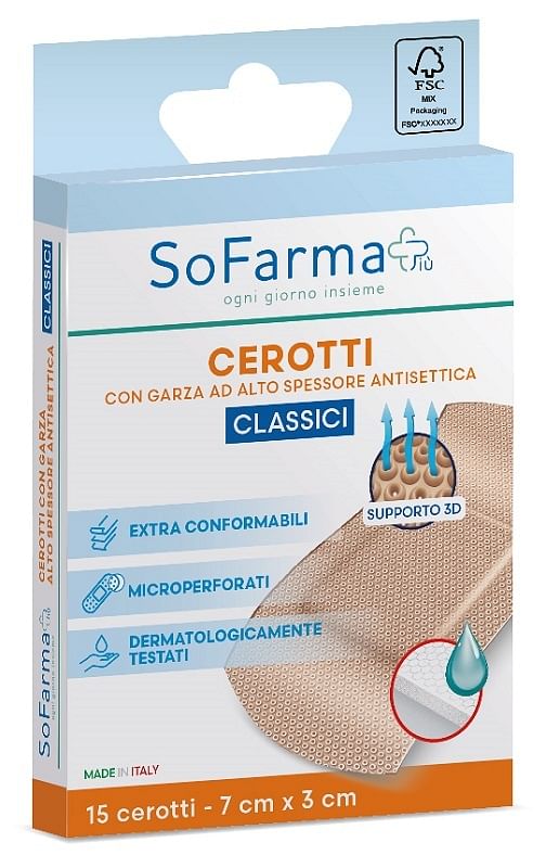 Cerotto Classico 7 X3 Cm 15 Pezzi Sofarmapiu'