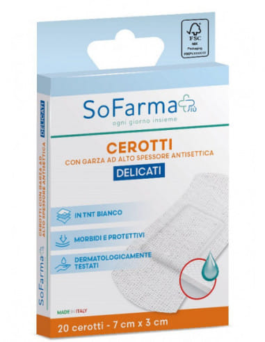 Cerotto Delicato 7 X3 Cm 20 Pezzi Sofarmapiu'