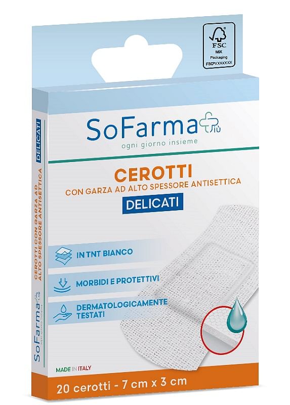 Cerotto Delicato 7 X3 Cm 20 Pezzi Sofarmapiu'