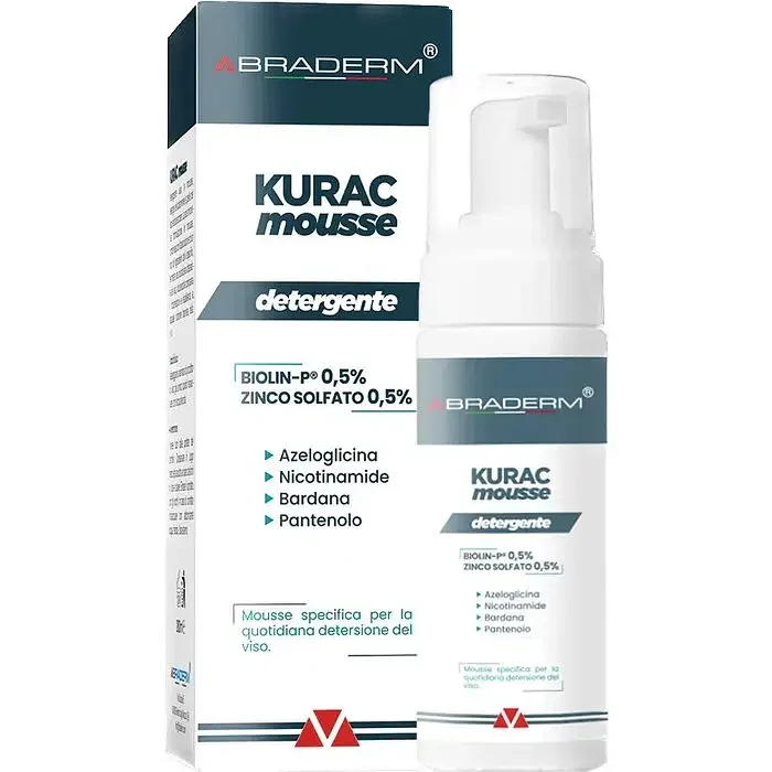 Kurac Mousse Detergente Viso 100 Ml Braderm