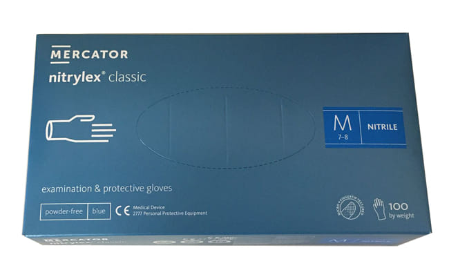 GUANTO NITRILE NITRYLEX CLASSIC BLUE M 100 PEZZI