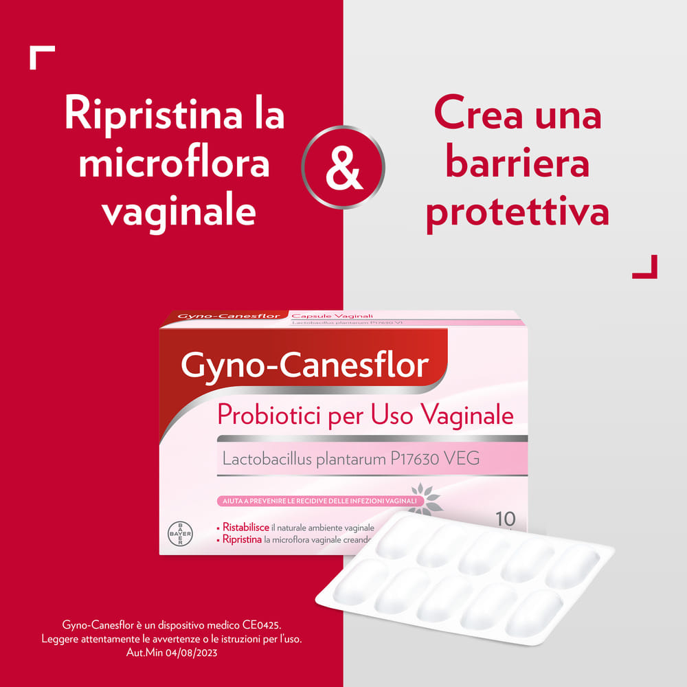GYNO-CANESFLOR 10 CAPSULE VAGINALI