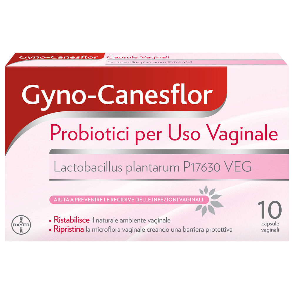 Gyno Canesflor Probiotico Prevenzione Infezioni Vaginali E Candida, 10 Capsule Vaginali