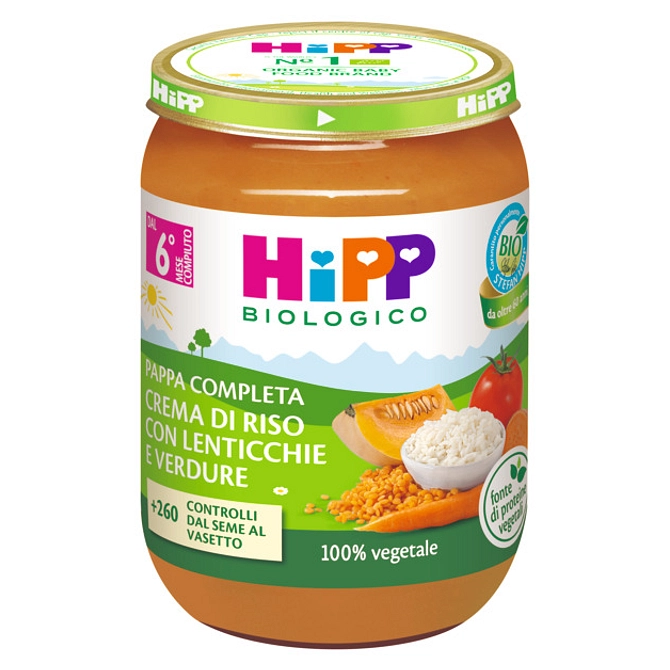 Hipp Crema Di Riso Lenticchie Verdure 190 G