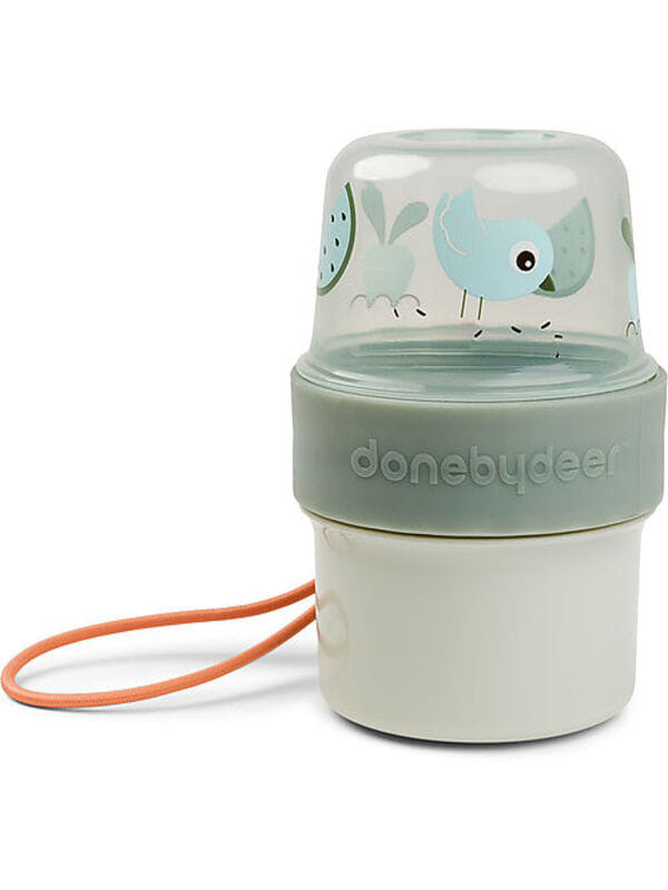 DONE BY DEER MINI CONTENITORI 2 SCOMPARTI S BIRDEE VERDE