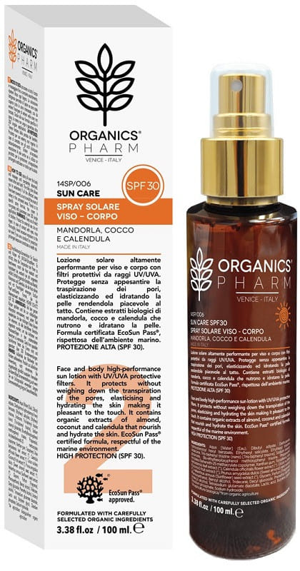 ORGANICS PHARM SUN CARE SPRAY SOLARE VISO-CORPO SPF30 100 ML