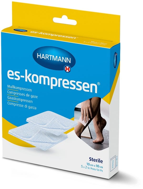 GARZA ES KOMPRESSEN 8 STRATI TITOLO 17 10X10CM 10 PEZZI