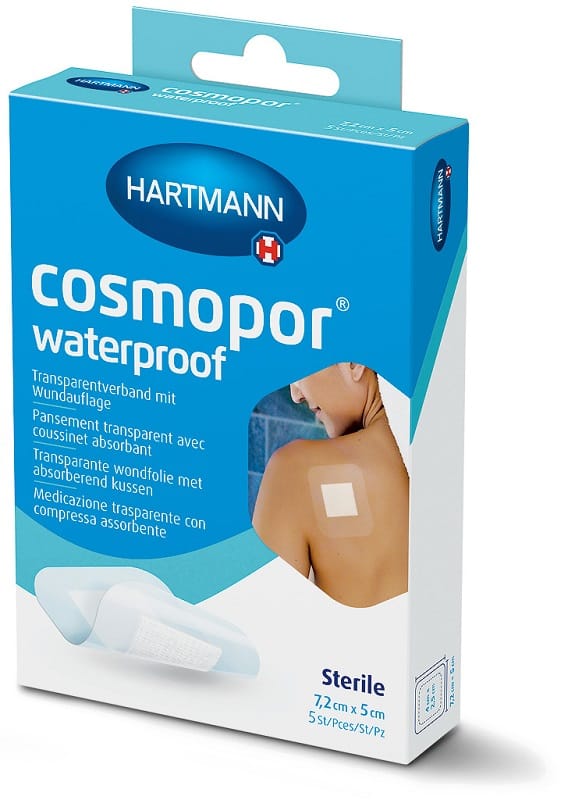 Cosmopor Waterproof Medicazione Adesiva Trasparente 7,2 X5 Cm 5 Pezzi