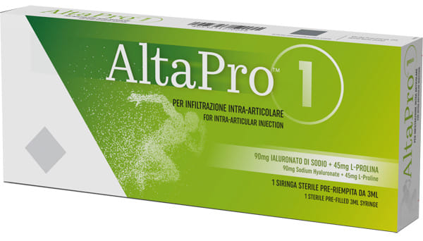 SIRINGA INTRA-ARTICOLARE ALTAPRO 1 ACIDO IALURONICO 90MG E L PROLINA 45MG 3 ML 1 PEZZO