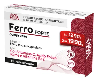 SANAVITA FERRO FORTE 30 COMPRESSE SANAVITA FERRO FORTE 30 COMPRESSE