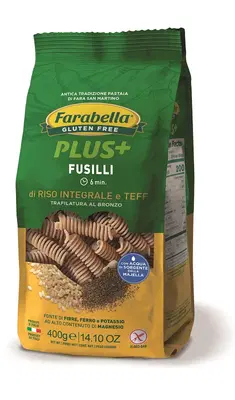 FARABELLA FUSILLI RISO INTEGRALE E TEFF 400 G FARABELLA FUSILLI RISO INTEGRALE E TEFF 400 G