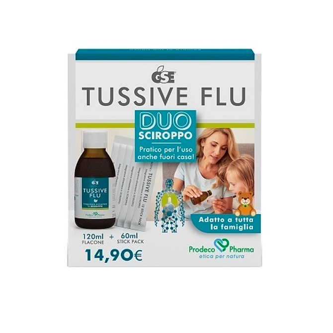 Gse Tussive Flu Duo Flacone+6 Stick Pack Monodose
