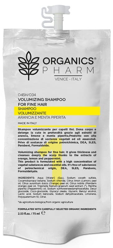 ORGANICS PHARM VOLUMIZING SHAMPOO FINE HAIR 75 ML