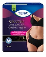 PANNOLONE A MUTANDINA ASSORBENTE TENA SILHOUETTE NOIR L VITA BASSA 10 PEZZI