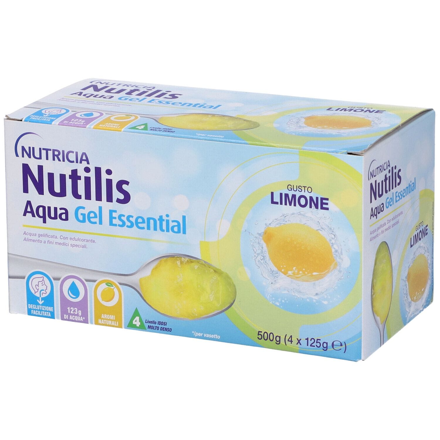 NUTILIS AQUA GEL LIMONE 4 PEZZI DA 125 G