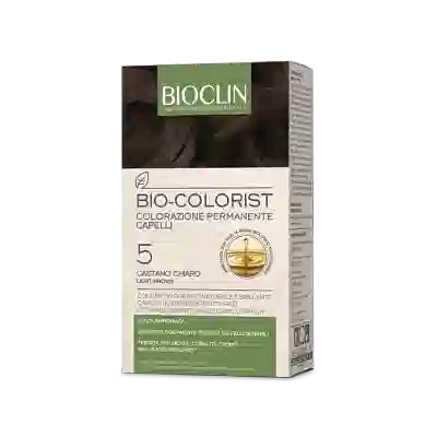 BIOCLIN BIO COLORIST 5 CASTANI CH KIT COMPOSTO DA BIO-COLORIST CREMA COLORANTE CAP 3 50ML+BIO-COLORIST RILEVATORE CREMA 75ML+ BIOCOLOR PROTECT MASCHERA 10ML+ SHAMPOO POSTCOLORE10ML
