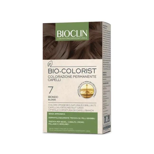 Bioclin Bio Colorist 7 Biondo Kit Composto Da Bio Colorist Crema Colorante Cap 7 50 Ml+Bio Colorist Rilevatore Crema 75 Ml+ Biocolor Protect Maschera 