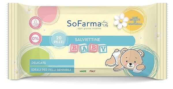 Salviettine Baby Camomilla 20 Pezzi Sofarmapiu'