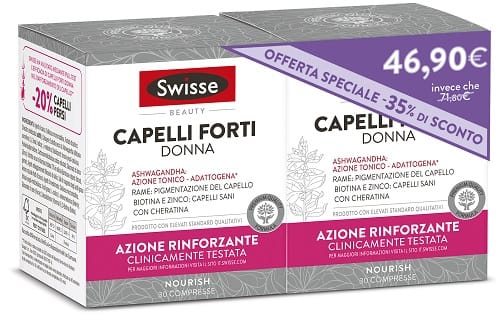 SWISSE CAPELLI FORTI DONNA BIPACK 30+30 COMPRESSE