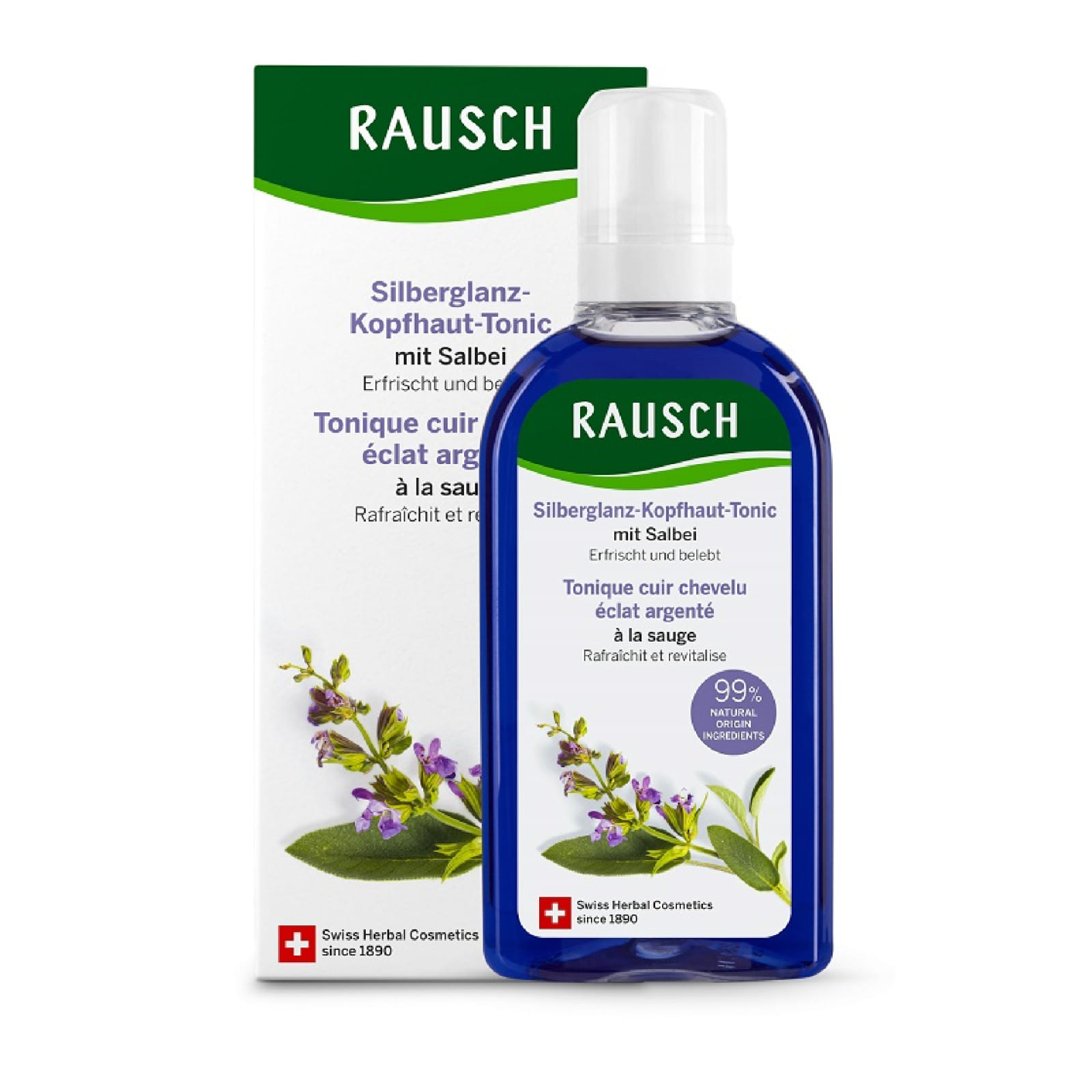 RAUSCH TONIFICANTE PER CUOIO CAPELLUTO LUCENTEZZA ARGENTEA ALLA SALVIA 200 ML