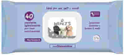 WIPETS SALVIETTINE DETERGENTI PER ANIMALI CLOREXIDINA 40 PEZZI