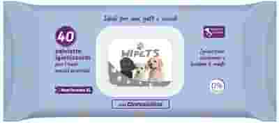 WIPETS SALVIETTINE DETERGENTI PER ANIMALI CLOREXIDINA 40 PEZZI