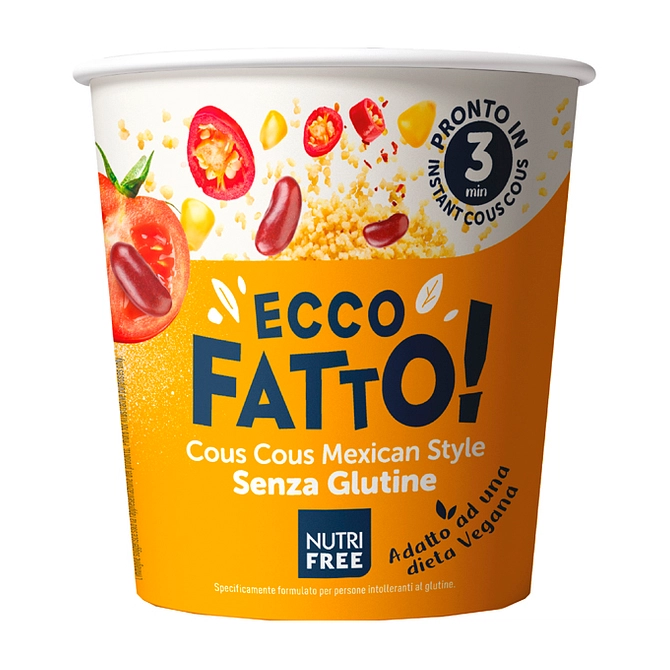 Nutrifree Ecco Fatto Cous Cous Mexican Style 70 G
