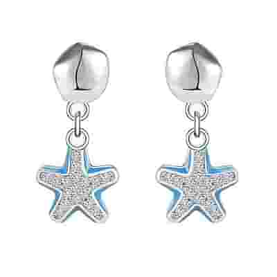 ORECCHINI DEFINITIVI 401 MEDICAL JEWELS PENDENTE ARGENTO STELLA MARINA