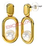 BJT302 ORECCHINI AGNES PEAR GOLD PLATED