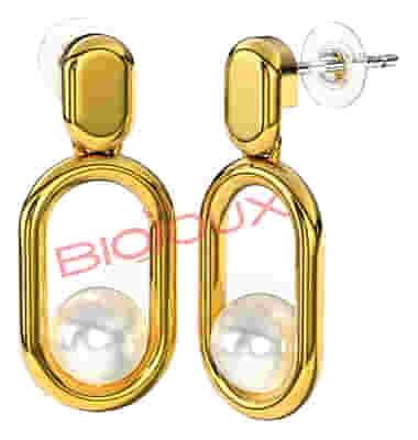 BJT302 ORECCHINI AGNES PEAR GOLD PLATED