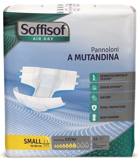 S.I.L.C.  Pannolino Mutandina Air Dry Soffisof Extra S 15 Pezzi