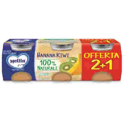 MELLIN OMOGENEIZZATO BANANA KIWI 3 PEZZI DA 100 G