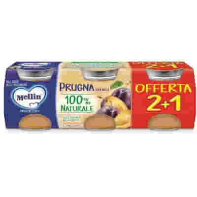 MELLIN OMOGENEIZZATO PRUGNA 3 PEZZI DA 100 G