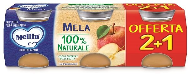 Mellin Omogeneizzato Mela 3 Pz Da 100 G