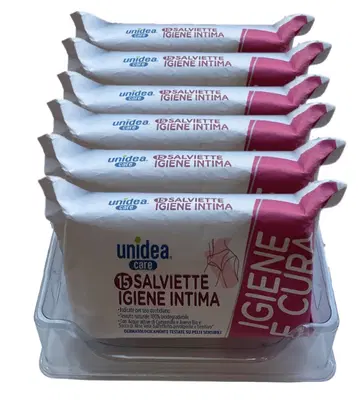 UNIDEA SALVIETTINE INTIME BOX 6 CONFEZIONI DA 15 PEZZI UNIDEA SALVIETTINE INTIME BOX 6 CONFEZIONI DA 15 PEZZI