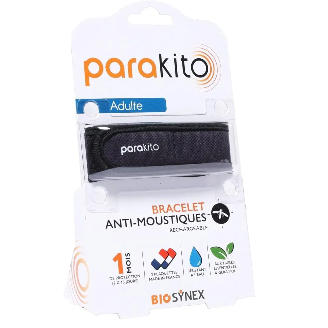 PARAKITO BRACCIALE NERO ADULTO ANTI ZANZARE