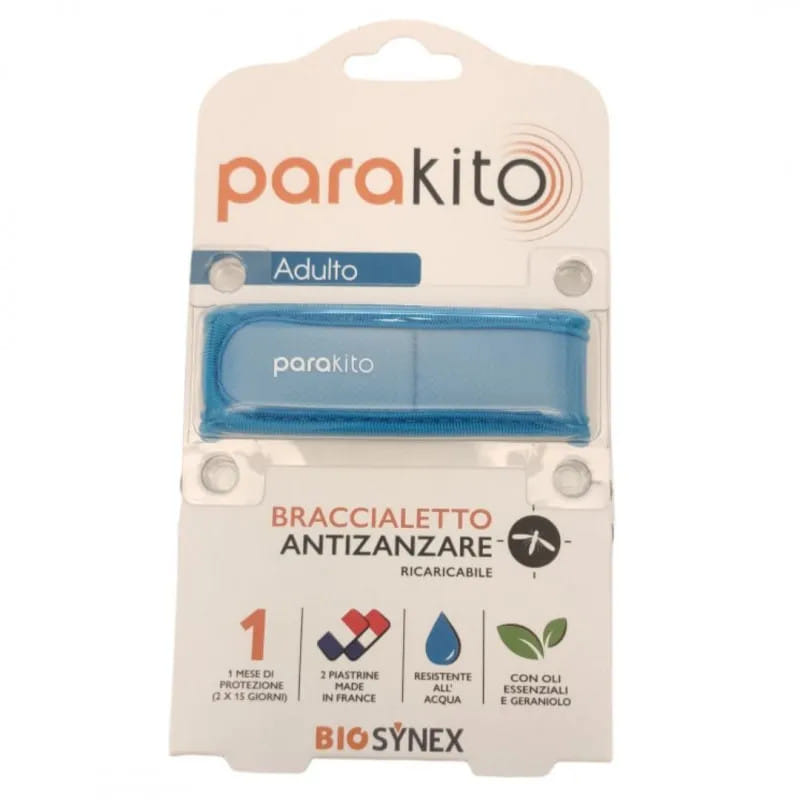 PARAKITO BRACCIALE BLU ADULTO ANTI ZANZARE