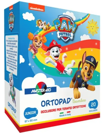 Cerotto Occlusore Per Terapie Ortottiche Paw Patrol Junior 67 X50 Mm 20 Pezzi