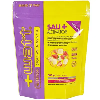 SALI+ ACTIVATOR BANANA E FRAGOLA 600 G SALI+ ACTIVATOR BANANA E FRAGOLA 600 G