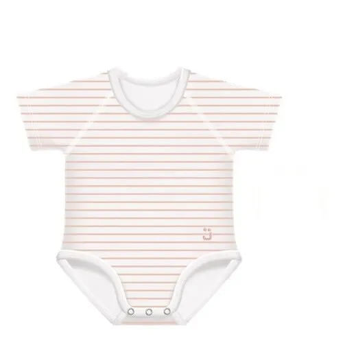 J Bimbi 4Season - Bambù Body Neonato 0-36 Mesi Righe Pesca-image