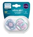 AVENT ULTRA AIR CIUCCIO ORTODONTICO 6-18 MESI PESCE PALLA/CAVALLUCCIO MARINO 2 PEZZI