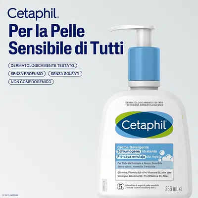 CETAPHIL CREMA DETERGENTE SCHIUMOGENA IDRATANTE 236 ML CETAPHIL CREMA DETERGENTE SCHIUMOGENA IDRATANTE 236 ML