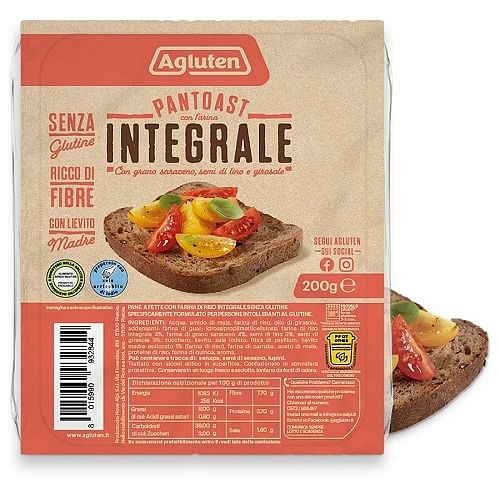 Agluten Pantoast Farina Integrale 200 G