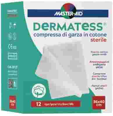 GARZA COMPRESSA DERMATESS IN COTONE 36X40CM 12 PEZZI